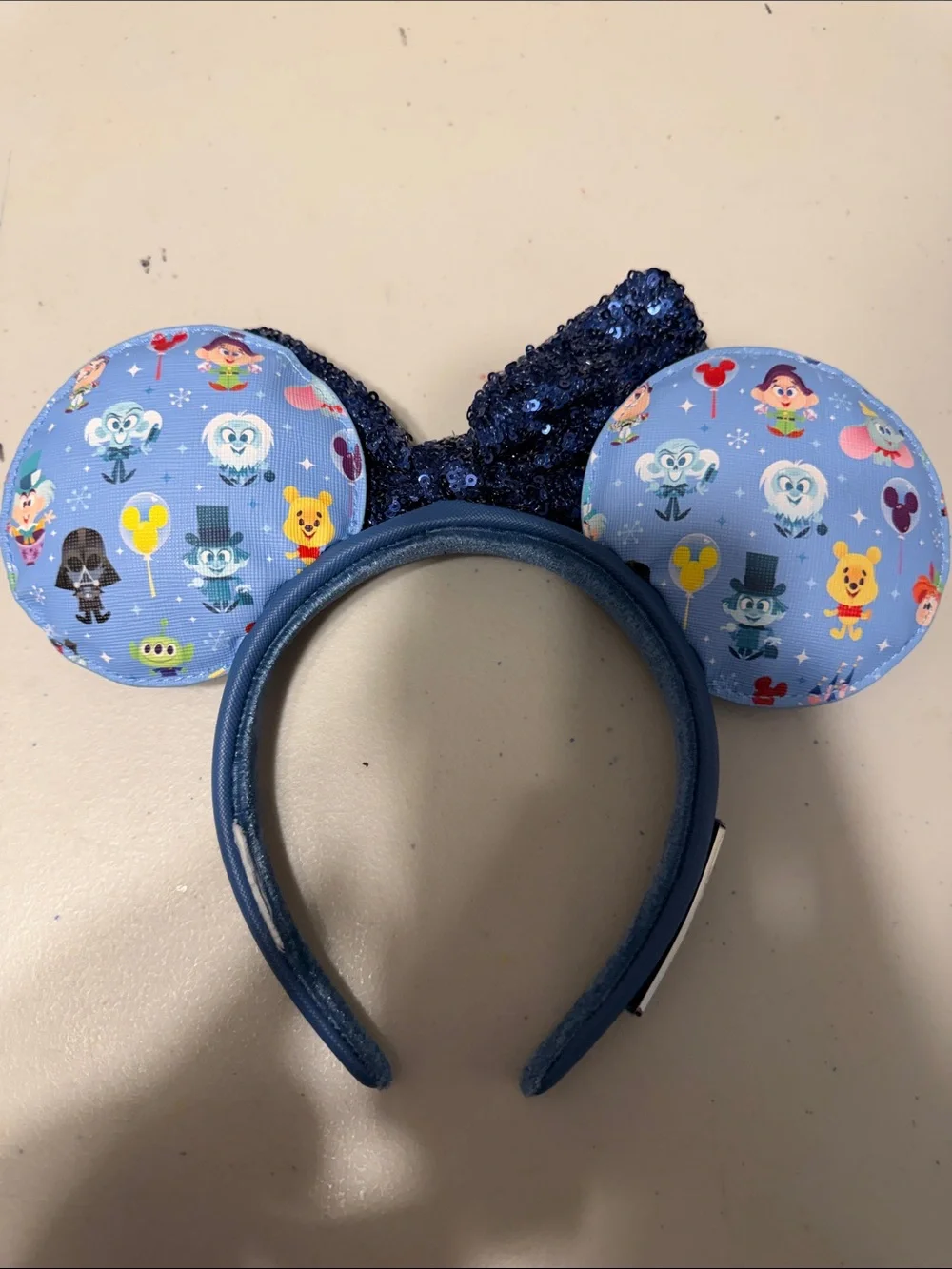 Loungefly Navy Sequin Bow Minnie Ear Headband